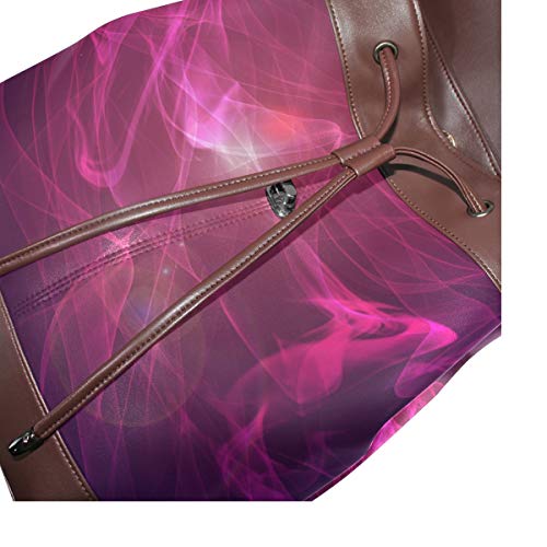 Mochila de piel sintética para mujer, color azul ahumado, color rojo