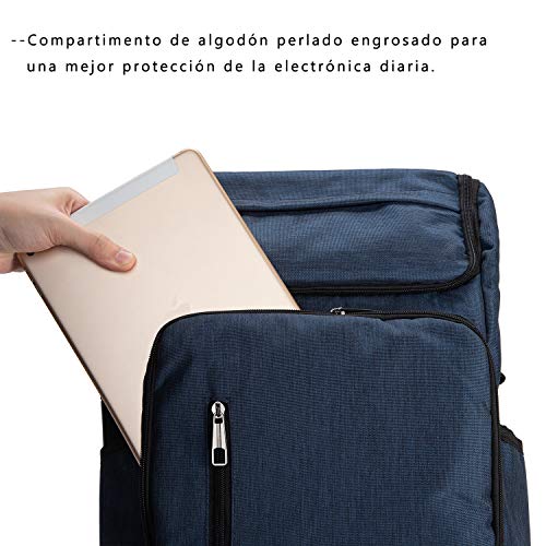 Mochila Escolares Mochilas Casual Mochila Tipo Casual Bolsa Escolar Mochila Hombre Backpack Casual daypacks Ajusta a la computadora portátil de 15.6 Pulgadas (Azul)