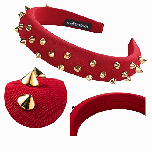 Moda diademas remaches aro de pelo esponja terciopelo cabeza abrigo Alice banda de pelo aro banda de pelo accesorios para el pelo mujeres niñas