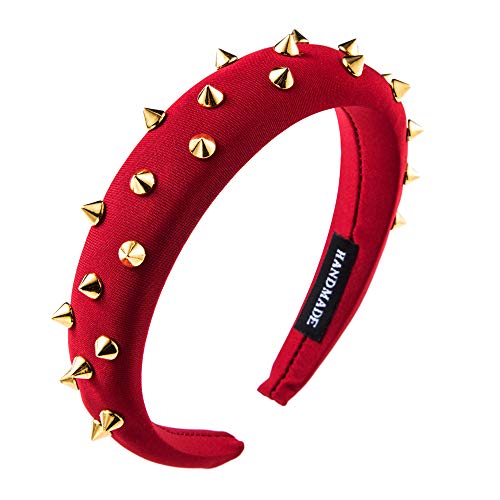 Moda diademas remaches aro de pelo esponja terciopelo cabeza abrigo Alice banda de pelo aro banda de pelo accesorios para el pelo mujeres niñas