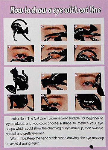 Modelo de Cat Eyeliner 10 Styles para el Blissany, Cat ojos, ojos Stencil, Double Wing, Extravagant Cat, Arabic Eyeliner