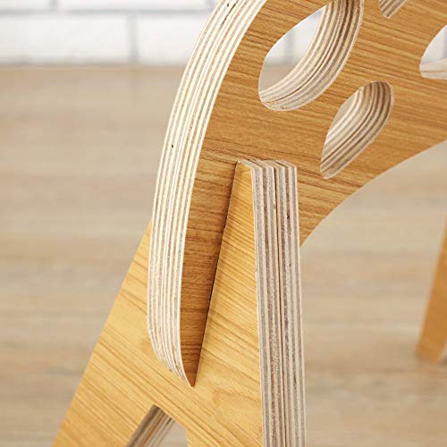 Moderno Estilo nórdico lámpara de pie creativo Original Madera 1.1 m Jirafa de decoración madera Dibujos animados Decoración del hogar Luz pie para sala estar y dormitorio (Negro)