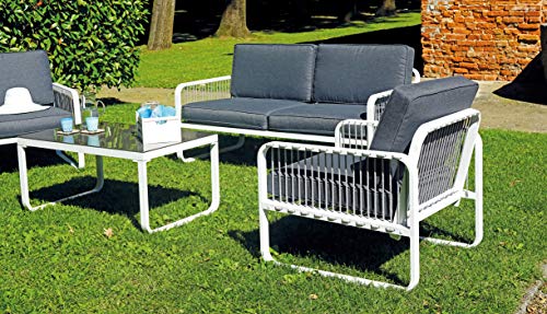 Moia S.P.A. Juego de jardín de Aluminio y Cuerda San beneficiosa de Juego 103 