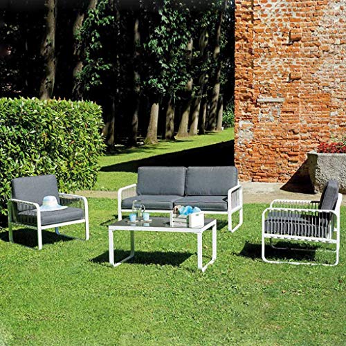 Moia S.P.A. Juego de jardín de Aluminio y Cuerda San beneficiosa de Juego 103 