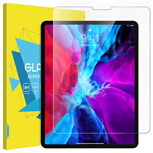 MoKo iPad 12.9" Protector de Pantalla HD Claro 9H Dureza El Revestimiento Oleofóbico Compatible con iPad 12.9" Tableta iPad Pro 12.9 Inch 2020(A2229/A2233), Cristal Claro