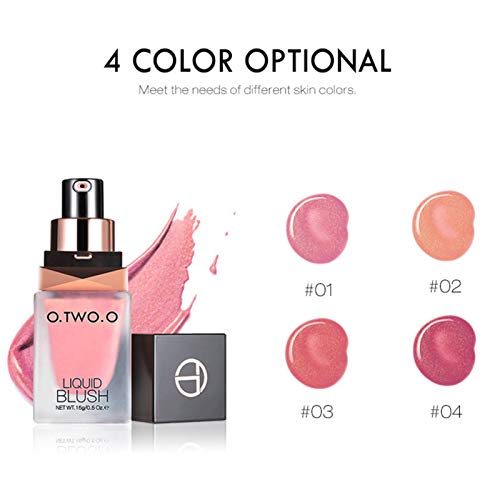 Molie 15g Colorful Blendable Liquid Blusher Colorete diario Watercolor Cheek Liquid Blusher Easy to Blush Maquillaje Acuarela Colorete para una buena tez