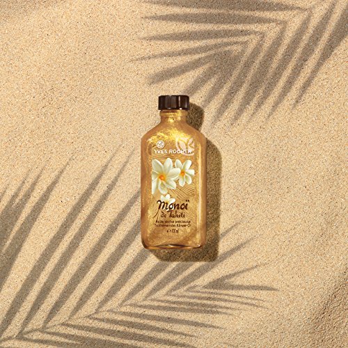 Monoi de Tahiti de Yves Rocher (100 ml): aceite corporal brillante con el aroma único de la flor de tiaré, con componentes de origen vegetal