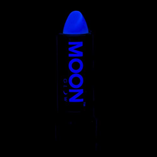 Moon Glow - Barra de labios neón UV 4.5g Intenso Azul - produce un brillo increíble bajo la iluminación/retroiluminación UV!