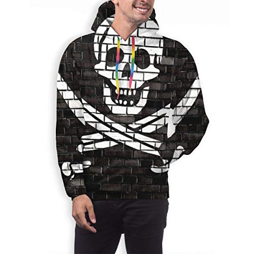 Moshow Sudadera con Capucha para Hombre Rugby Union Logo. Pelota de fútbol Americano. Sudadera Hipster Retro Symbol 3XL