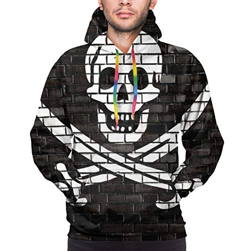 Moshow Sudadera con Capucha para Hombre Rugby Union Logo. Pelota de fútbol Americano. Sudadera Hipster Retro Symbol 3XL