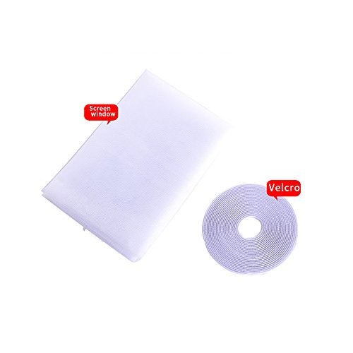 Mosquitera magnética para ventana, mosquitera Invisible y tallado con velcro para protección de insectos 150?x 130?cm
