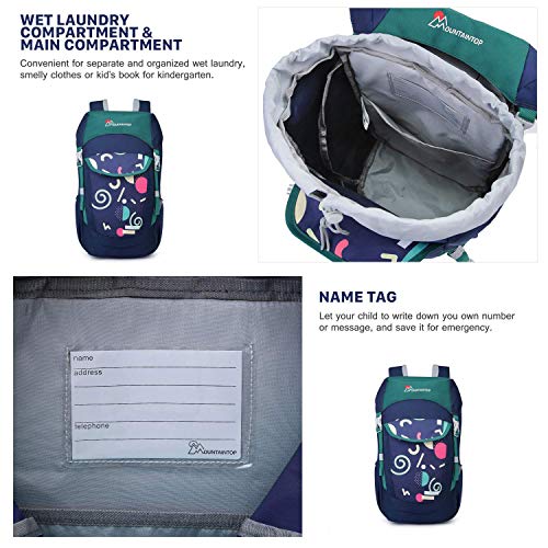 Mountaintop 15L Mochila Niños Mochila Infantil para Senderismo/Escolares/Viaje 23,5 x 15 x 45 cm