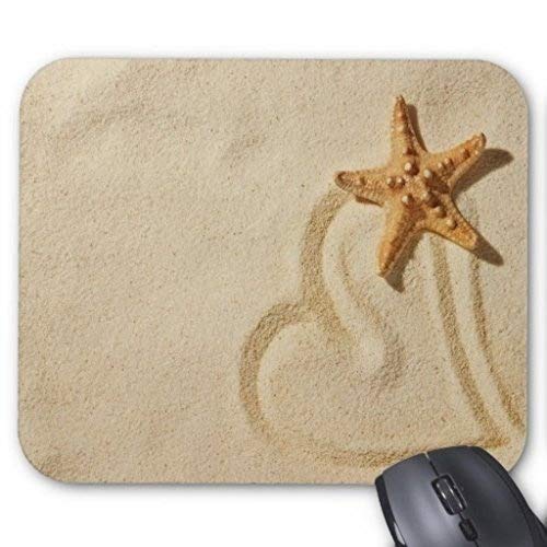 MP-0707 Alfombrilla de ratón con Forma de Estrella de mar y Arena Rectángulo Alfombrillas de Goma Antideslizantes Alfombrilla de ratón para Juegos Vendido por Inc