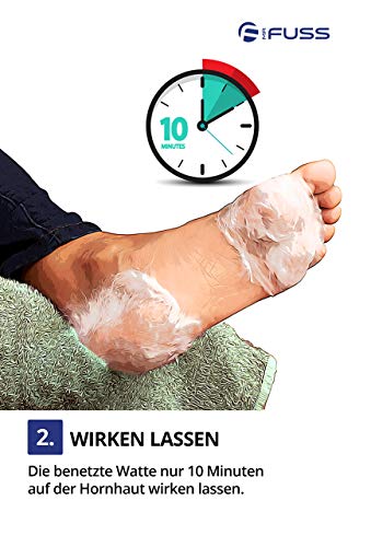 Mr. Fuss Solución Removedor de Durezas - Elimina Fácilmente Callos - Suave y Rápido - 250ml No. 4 en el Paquete Plus. Set de Pedicura sin Frotar con Efecto Inmediato.