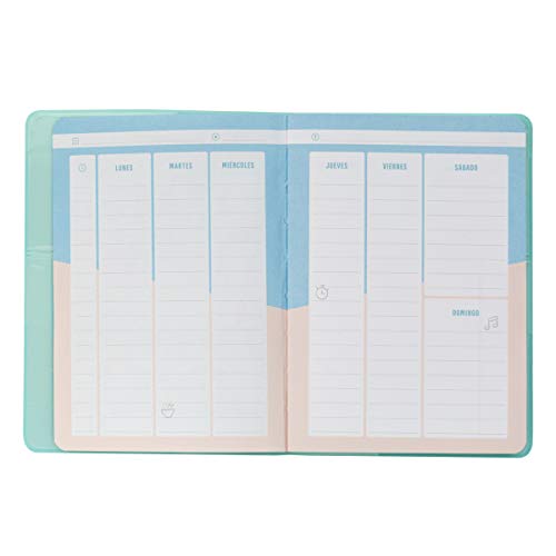 Mr Wonderful 2019/20  Semanal - Agenda Clásica "Se Te Va a Dar Fenomenal", 12 x 17,2 x 1,9 cm, 160 Páginas, Azul