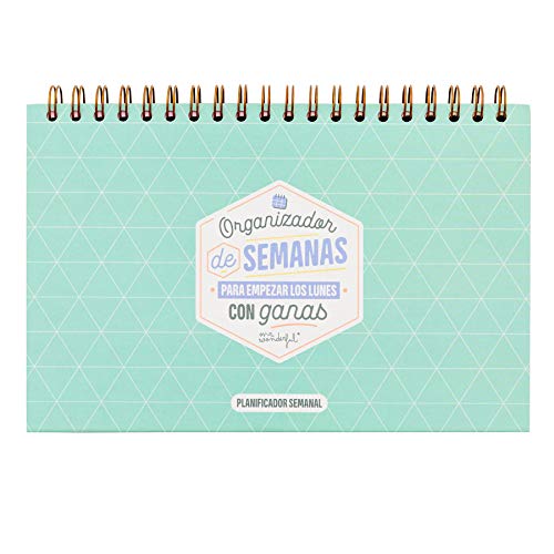 Mr. Wonderful Organizador de semanas para Empezar los Lunes con ganas, Multicolor, 0