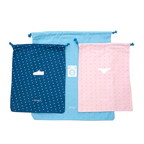 Mr. Wonderful Superviaje A La Vista Organizador para Maletas, 20 cm, Azul