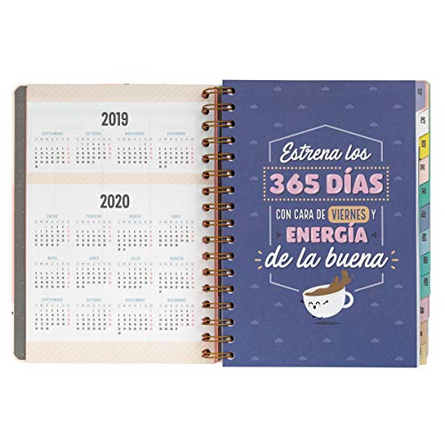 Mr. Wonderful WOA09932ES, Agenda, Tamaño Único, Multicolor