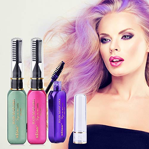MS.DEAR Tiza de Pelo, Tinte para Cabello Temporal Hair Chalk Set, No Tóxico Máscara de Retoque de Tinte, Navidad y Cosplay, Cumpleaños, Fiesta, Regalo para Niñas y Niños (8 colores)