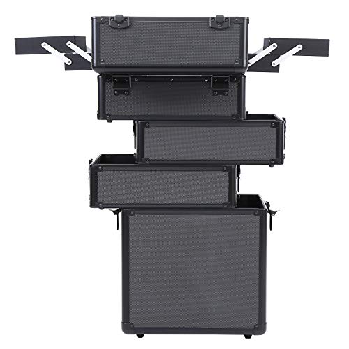 MuGuang 5 en 1 universal beauty case trolley Maletín para maquillaje Estuche de maquillaje Neceser de