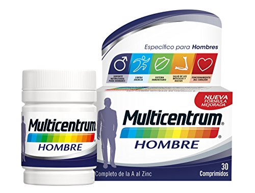 Multicentrum Hombre, Complemento Alimenticio con 13 Vitaminas y 11 Minerales, para Hombres a partir de los 18 años - 30 Comprimidos