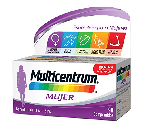 Multicentrum Mujer, Complemento Alimenticio con 13 Vitaminas y 11 Minerales, para Mujeres a partir de 18 años - 90 Comprimidos