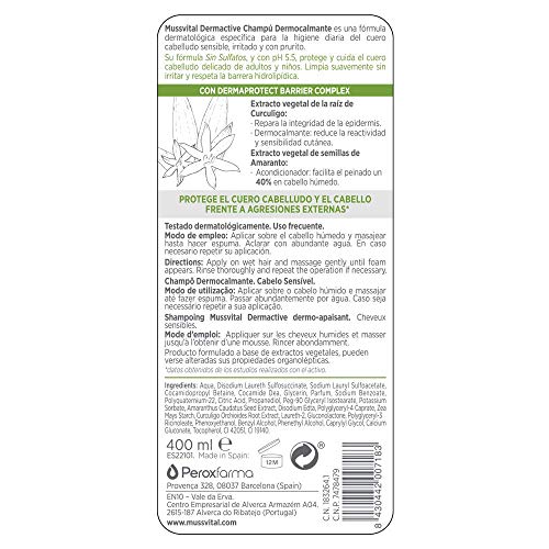 Mussvital Dermactive Champu Sensitive 400 ml