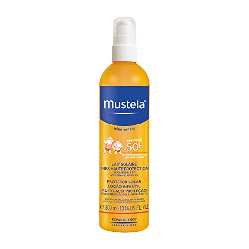 Mustela Solar Milk, eficaz y suave para la piel, alta protección contra los rayos UVA y UVB, 300 ml