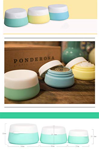 MUUZONING 3 Piezas Exquisita Silicona Cosmético Contenedores de Viaje Set -Libre de BPA - con Tapa Sellada - Ideal y Portátil Envase de Almacenamiento para Uso Familiar y Viaje (Capacidad 10ml) #1