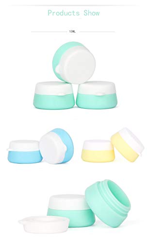 MUUZONING 3 Piezas Exquisita Silicona Cosmético Contenedores de Viaje Set -Libre de BPA - con Tapa Sellada - Ideal y Portátil Envase de Almacenamiento para Uso Familiar y Viaje (Capacidad 10ml) #1