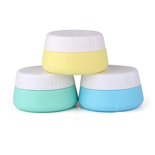 MUUZONING 3 Piezas Exquisita Silicona Cosmético Contenedores de Viaje Set -Libre de BPA - con Tapa Sellada - Ideal y Portátil Envase de Almacenamiento para Uso Familiar y Viaje (Capacidad 10ml) #1