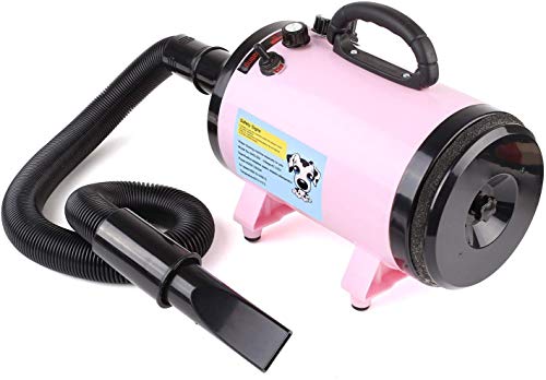 MVPOWER Secador de Cabello Profesional para Pelo Perros Gatos Animales 2800W con Tubo Flexible 2,3 m Temperatura Velocidad Ajustable Rosa
