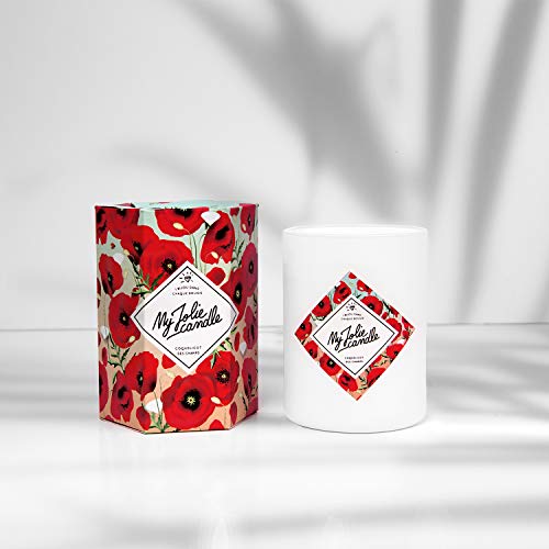 MY JOLIE CANDLE - Vela perfumada con una Joya Sorpresa en su Interior - Pulsera - Plata - Amapola de Campo - Cera Natural - 330g - Tiempo de combustión : 70 Horas