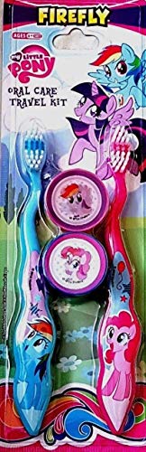 My Little Pony ~ Cepillo de dientes ~ 2 unidades ~ Niñas ~ cuidado Oral ~ Kit de viaje.