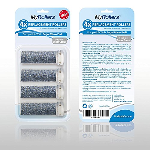 My Rollers Rodillos de repuesto con minerales para Emjoi Micro Pedi (Set de 4) súper grueso