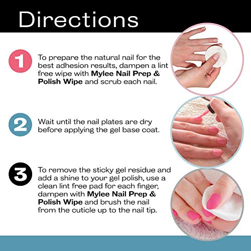 Mylee Prep + Wipe, Gel Limpiador de Residuos de Esmalte de Uñas de Gel 250ml, Preparación y Después del Cuidado, Manicura UV LED, Limpiador de Base de Esmalte de Gel, Multiusos para Desinfectar la Placa de Uñas y Eliminar la Capa Adhesiva