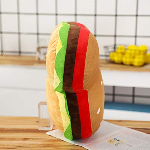 N / A Juguete de Peluche Creativo Mickey Burger Relleno Lindo cojín Burger Parodia Almohada Lindo día de Fiesta Mejor Regalo 43cm