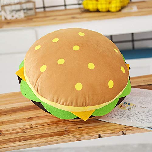 N / A Juguete de Peluche Creativo Mickey Burger Relleno Lindo cojín Burger Parodia Almohada Lindo día de Fiesta Mejor Regalo 43cm