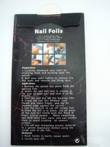 Nail Patch, diseño de laca de uñas adhesiva N ° 10