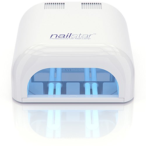 NailStar Lámpara UV Profesional Seca Esmalte de Uñas (36 W) con Temporizador de 120 y 180 Segundos, para Método Shellac y Gel. Incluye 4 x 9W Bombillas