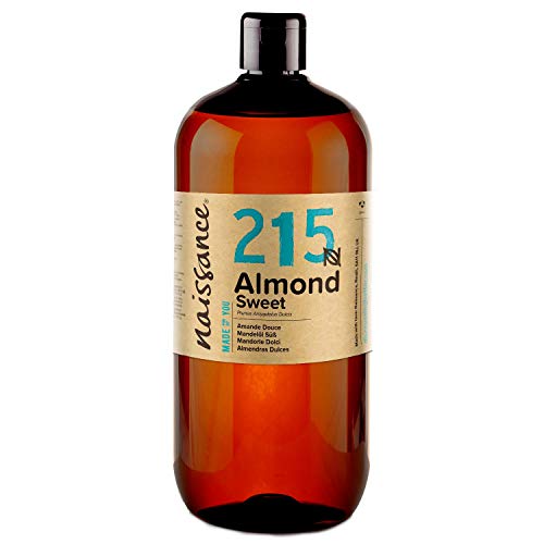 Naissance Aceite de Almendras Dulces n. º 215-1 Litro - 100% natural para humectar y equilibrar la piel, hidratar el cabello y todo el cuerpo.