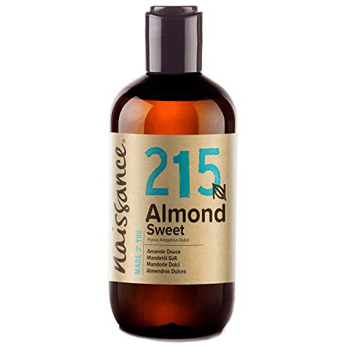 Naissance Aceite de Almendras Dulces n. º 215 – 250ml - 100% natural para humectar y equilibrar la piel, hidratar el cabello y todo el cuerpo.