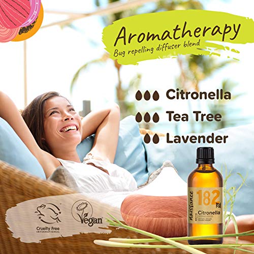 Naissance Aceite Esencial de Citronela n.º 182-200ml (2x100ml) - 100% puro, vegano y no OGM