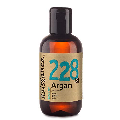 Naissance Aceite Vegetal de Argán de Marruecos n. º 228 – 100ml - Puro, natural, vegano, sin hexano y no OGM - Hidratación natural para el rostro, el cabello, la barba y las cutículas.