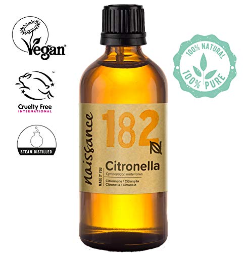 Naissance Trío de Aceites Esenciales de Árbol de Té, Lemongrass y Citronela 3 x 100ml - 100% puros, veganos y no probado en animales.