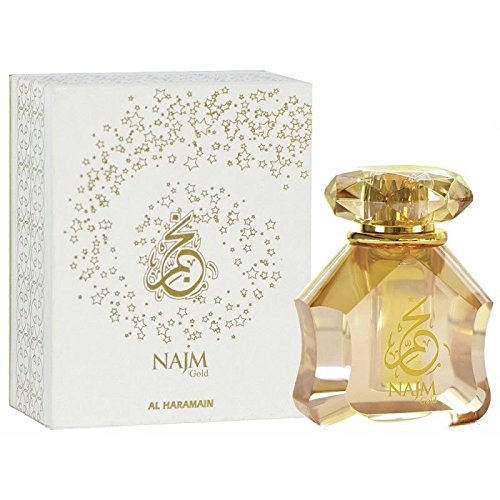 Najm oro aceite de perfume por al Haramain exclusivo/Attar con naranja vainilla 18 ml