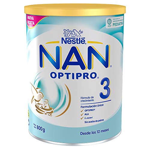 NAN OPTIPRO 3 - Preparado lácteo infantil - Fórmula de crecimiento en polvo - A partir de los 12 meses - 800g