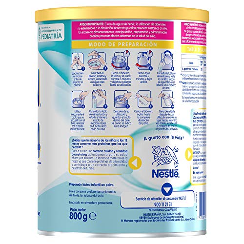 NAN OPTIPRO 4 - Preparado lácteo infantil - Fórmula de crecimiento en polvo - A partir de los 24 meses - 800g