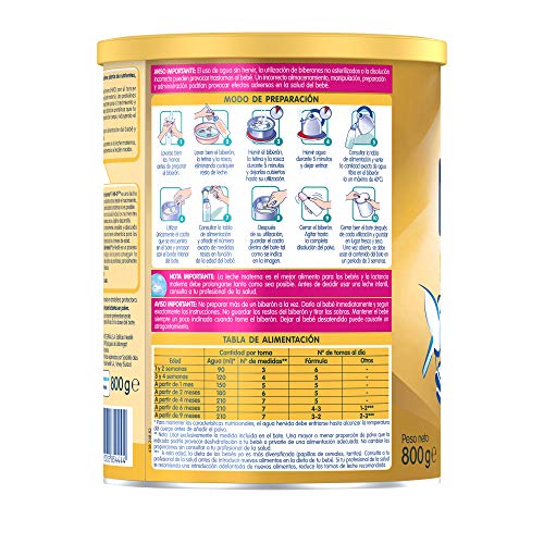 NAN SUPREME 1 - Leche para lactantes en polvo Premium - Fórmula para bebé - Desde el primer día - 800g