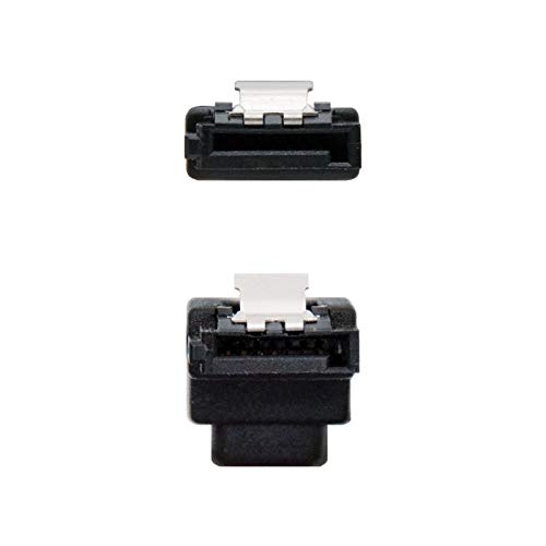 NANOCABLE 10.18.0301 - Cable SATA Datos acodado con Anclajes para Disco Duro o Dispositivos con conexión SATA, Rojo, 0.5mts